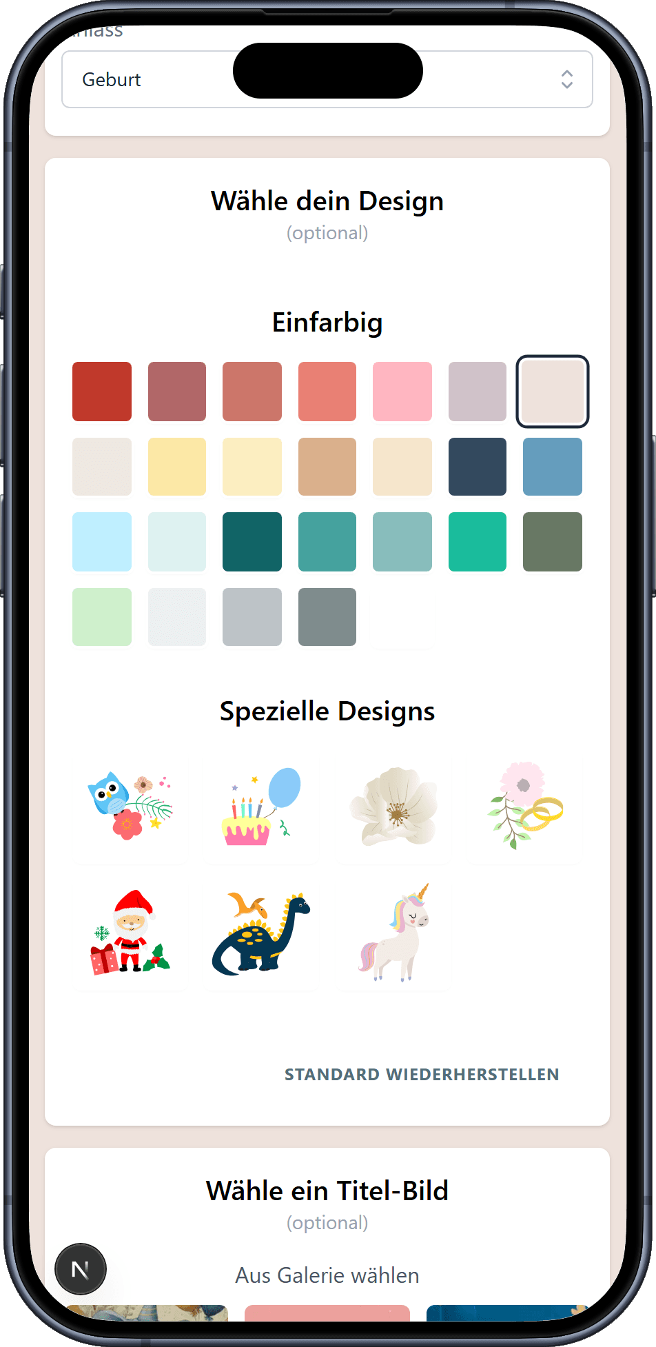 Die Designs, die du für deine Wunschliste aussuchen kannst