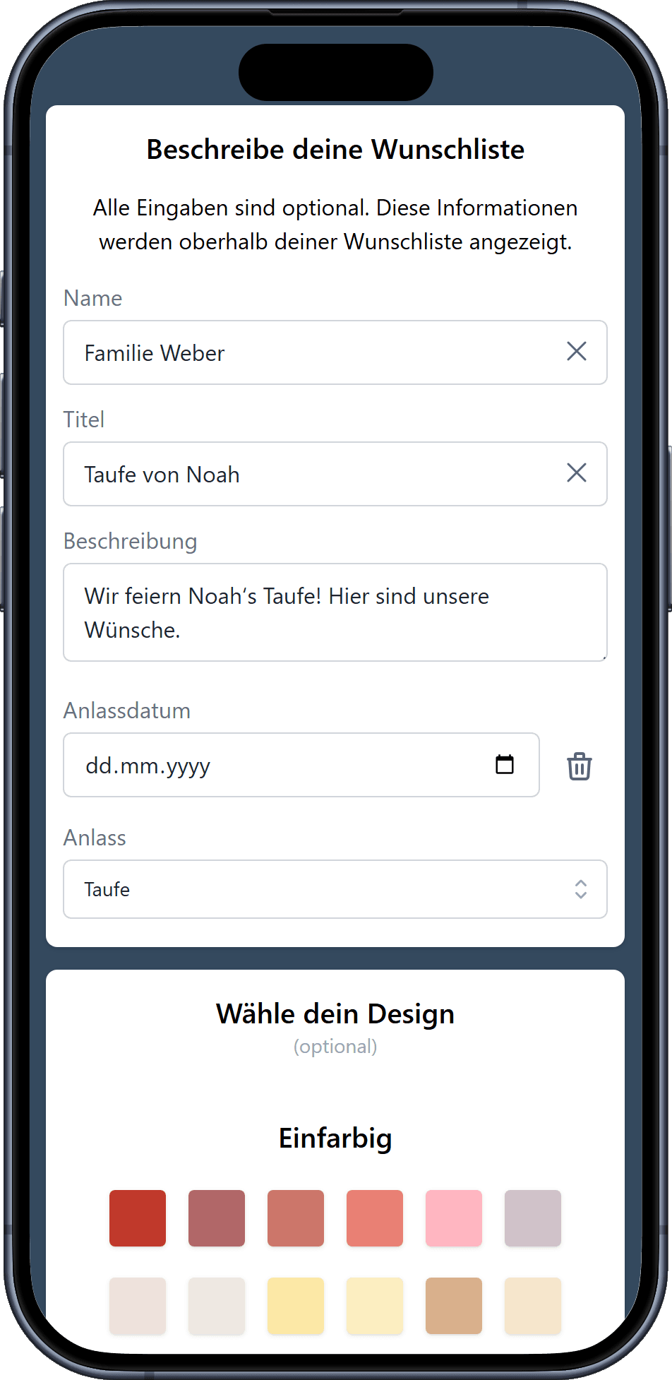 So fügst du Details zu deiner Wunschliste hinzu