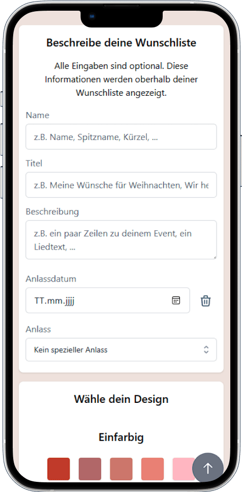 So fügst du Details zu deiner Wunschliste hinzu