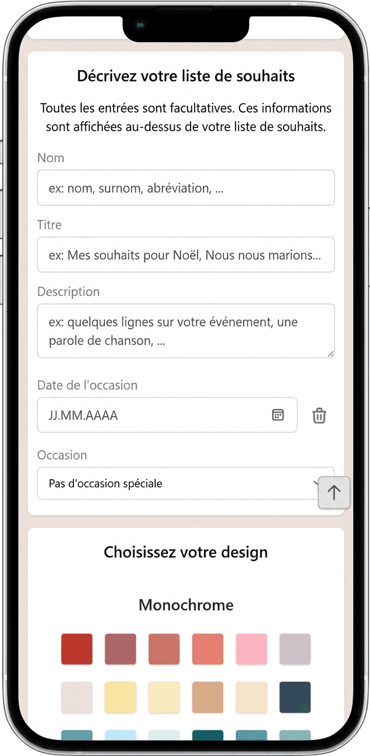 Comment ajouter des détails à votre liste de souhaits