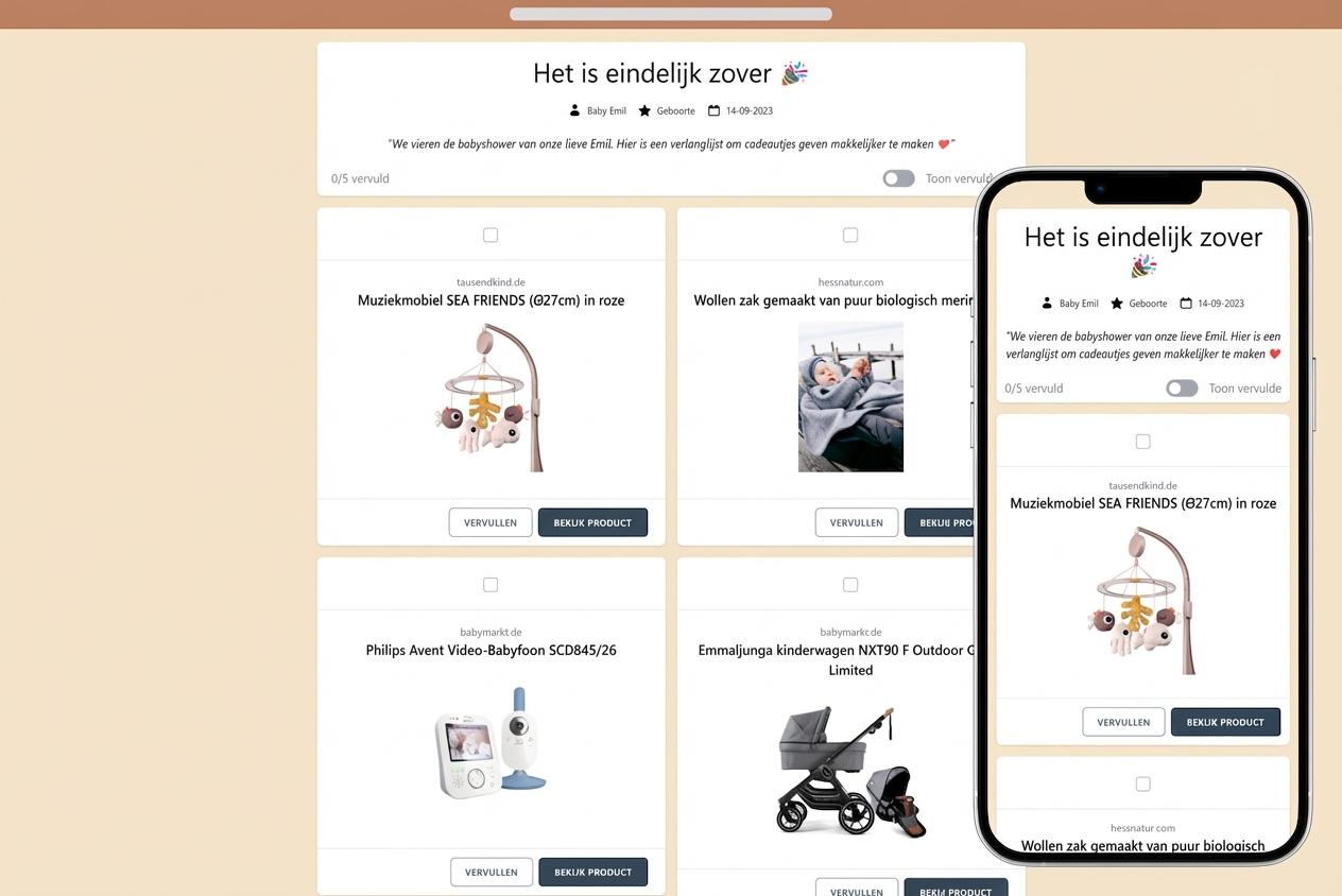 Zo ziet je voltooide verlanglijst eruit