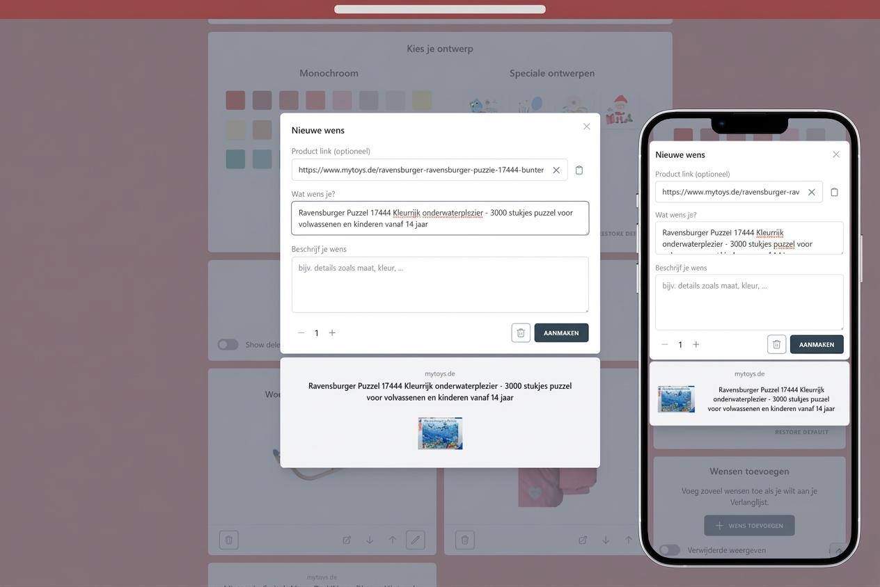 Hoe voeg je wensen toe aan je verlanglijst