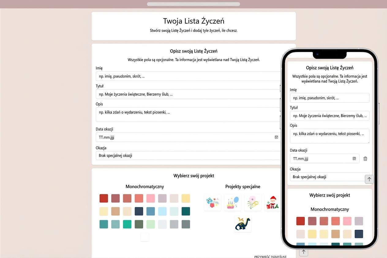 Jak dodać szczegóły do swojej listy życzeń
