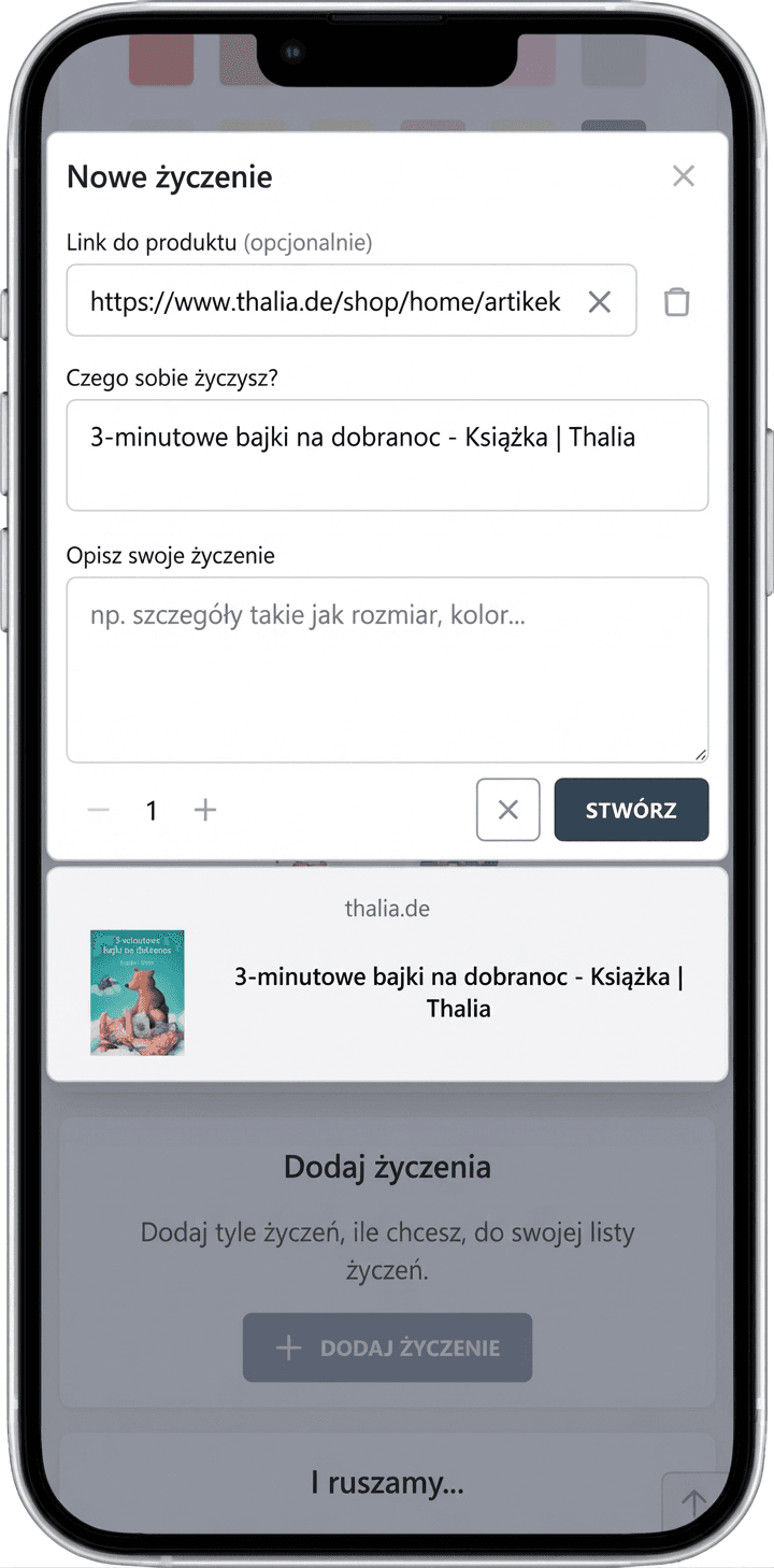 Jak dodać życzenia do swojej listy życzeń