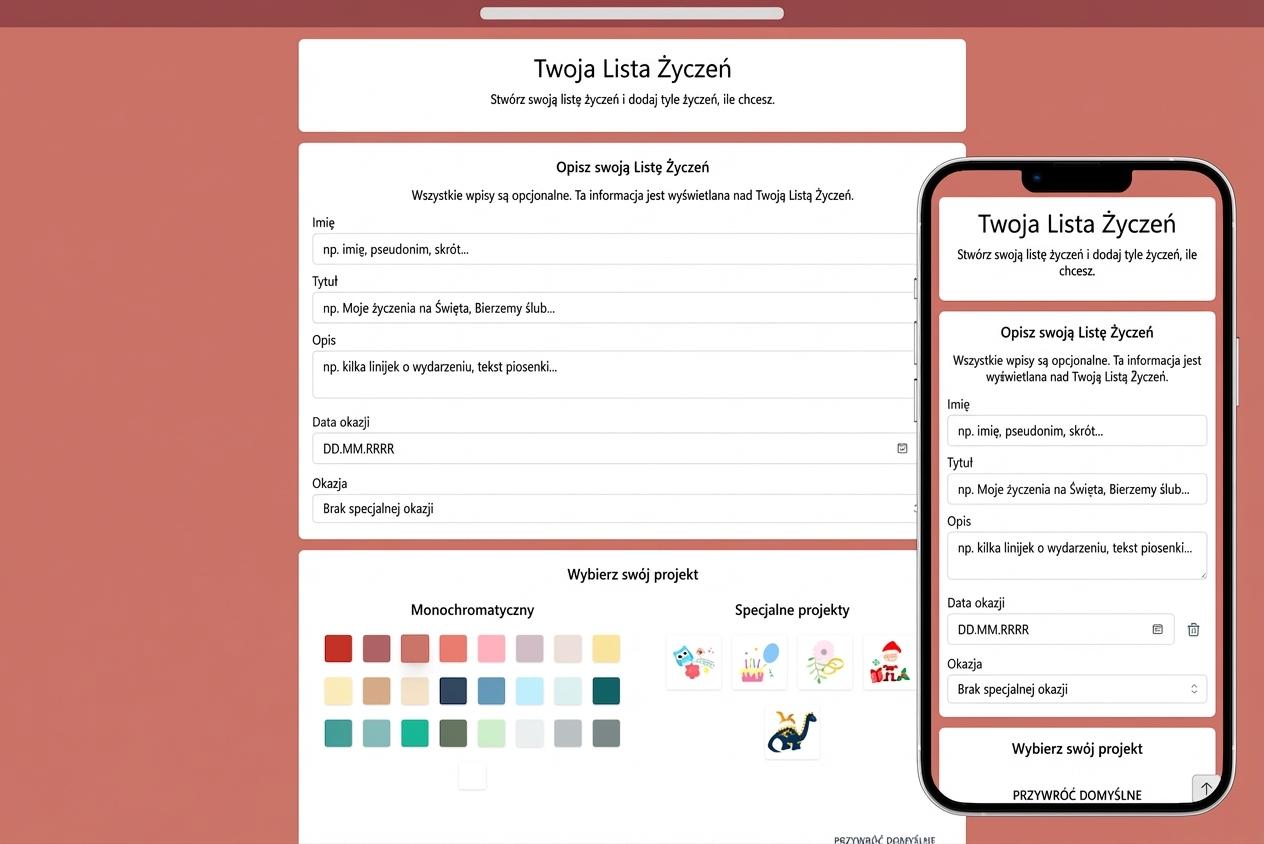 Jak dodać szczegóły do listy życzeń