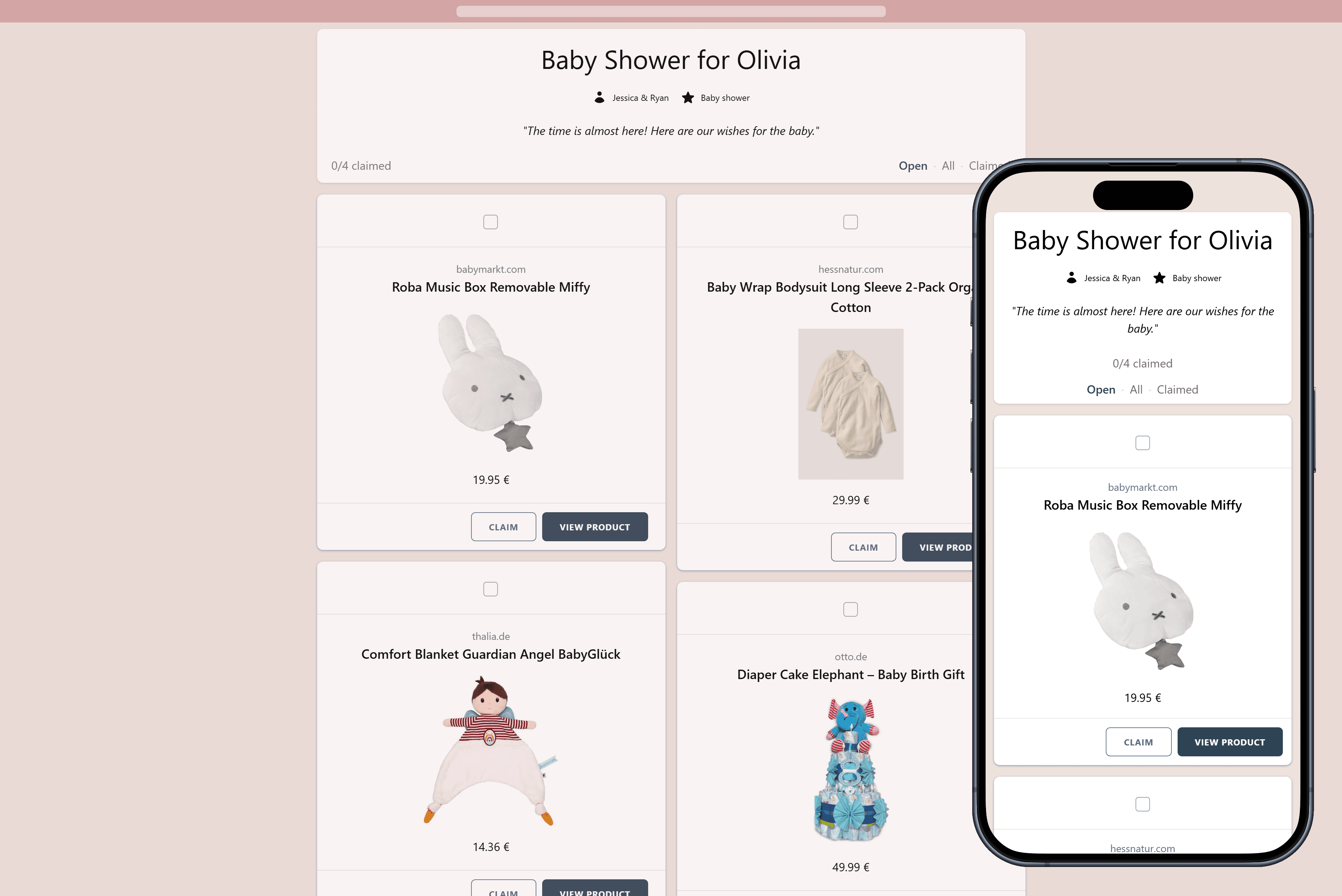 This is what your finished baby shower wishlist looks like